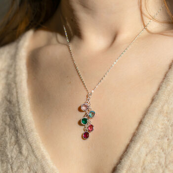 Family Birthstone Cascade Necklace, 2 of 9
