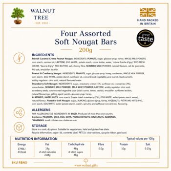Great Taste Soft Nougat Four Bar Gift Box – 200g, 5 of 8