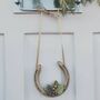 Personalised Gold Horseshoe Xmas Hanging Decoration, thumbnail 2 of 4