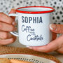 Personalised Coffee Enamel Mug, thumbnail 1 of 4