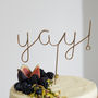 Yay! Wire Cake Topper, thumbnail 1 of 7