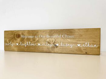 Welcome To Our Chaos Wall Sign, 6 of 12