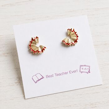 Teacher Gift Pencil Shaving Earrings, 6 of 6
