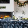 Luxury Christmas Tablecloth Mistletoe Dark Navy Blue, thumbnail 6 of 8