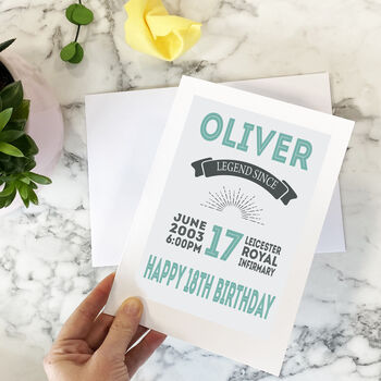 Personalised Special Date 18th Birthday Card, 6 of 6