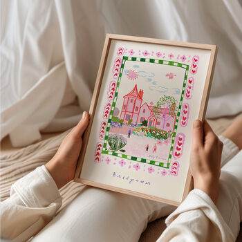 Rhs Garden Bridgewater Art Print – Heritage Pink Salford Poster, 6 of 7