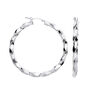 Athena Grand Greek Key Sterling Silver Hoops, thumbnail 1 of 3