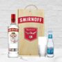 Personalised Smirnoff Vodka Gift Set Triple Distilled Gift Set With Rocks Glass And Fever Tree Lemonade 37.Five% Abv, thumbnail 1 of 5