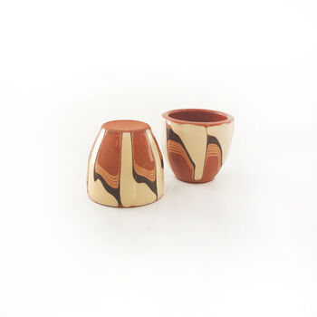 Pair Of Ceramic Stoneware Pinch Or Dip Pots, 3 of 4