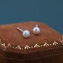 Sterling Silver Extra Tiny Genuine Pearl Stud Earrings, thumbnail 1 of 10