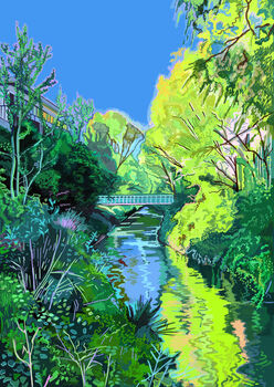 River Wandle, Earlsfield, South London Art Print, 2 of 2