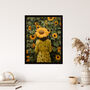 Shelter Of The Sunflowers Yellow Green Wall Art Print, thumbnail 4 of 6