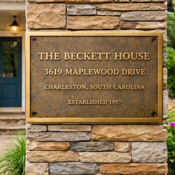 Custom Bronze Memorial Plaque With Raised Lettering, 8 of 9