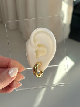 Thick Small Hoop Earrings, Minimalist Women's Jewellery, 6 of 8