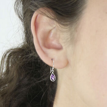 Amethyst Teardrop/Dangle Earrings, 3 of 4