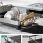 Dish Drying Rack Steel Dish Drainer With Spout, thumbnail 3 of 8