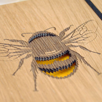Wooden Bumble Bee Notebook, 2 of 4