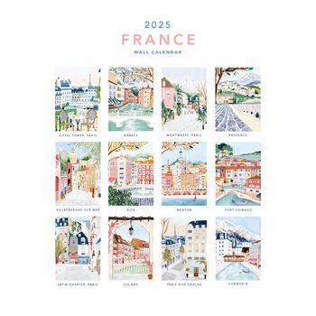 France 2025 Travel Wall Calendar, 8 of 8