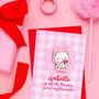 Write Your Own Valentine's Card With Cat Wooden Pin, thumbnail 2 of 6