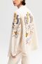 Ecru Embroidered Linen Kimono Jacket, thumbnail 1 of 6