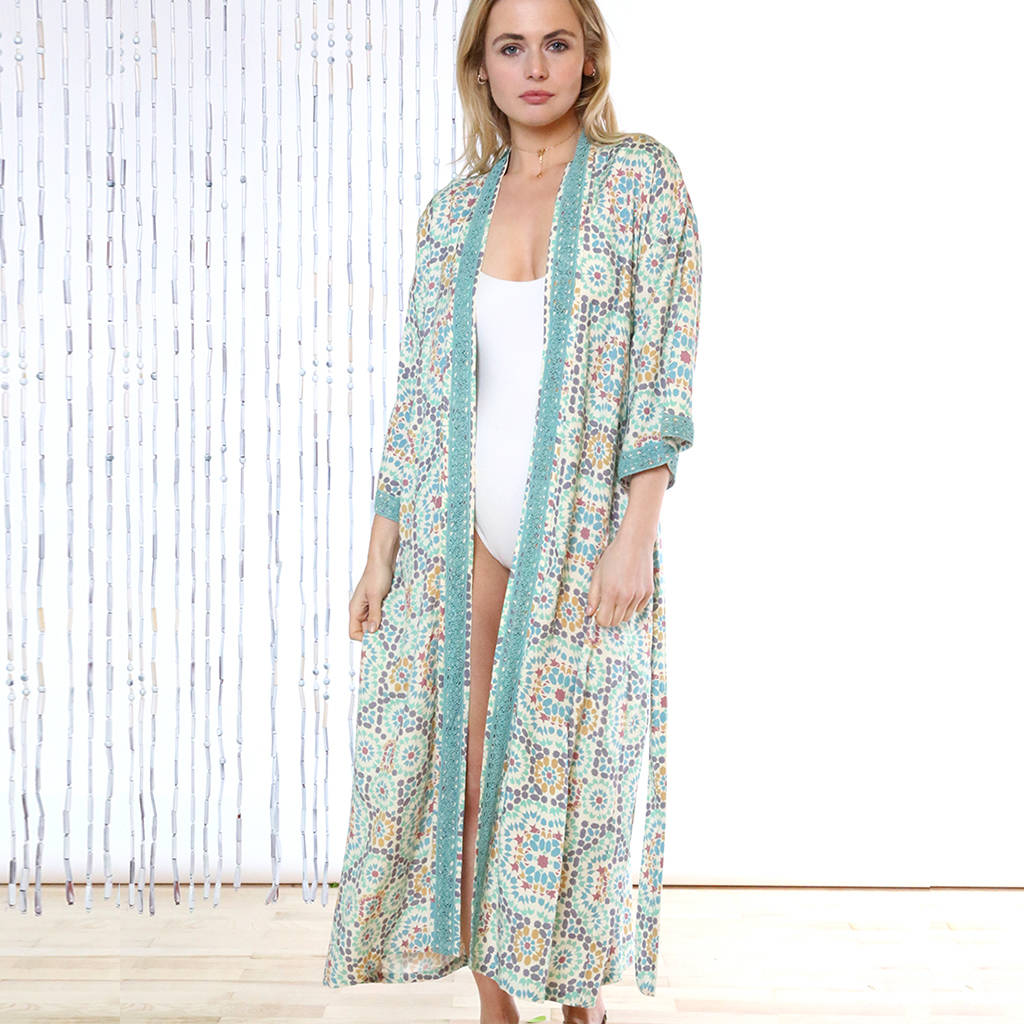 Robe Long Kimono 100 Bamboo By Verry Kerry