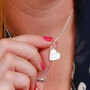 Personalised Sterling Silver Birthstone Heart Necklace, thumbnail 5 of 9