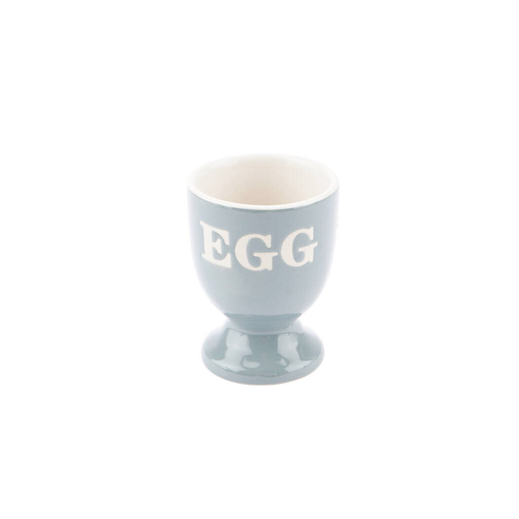 Set Of Two Red And Orange Ceramic Egg Cups