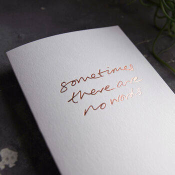 Sometimes There Are No Words Luxury Foil Card, 4 of 4