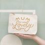 Mum Slogan Print Canvas Cosmetic Pouch, thumbnail 2 of 10
