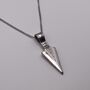 Arrow Head Necklace, Silver Viking Arrowhead Pendant, thumbnail 3 of 3