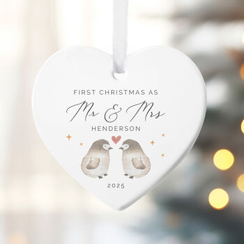 First Christmas Married Personalised Bauble, 4 of 6