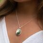 Engraved Sterling Silver Oval Locket Necklace, thumbnail 3 of 8