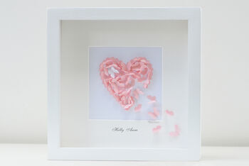 Baby Loss 3D Pink Butterfly Heart Memorial Picture, 2 of 3