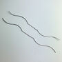 Sterling Silver Wavy Threader Earrings, thumbnail 3 of 5