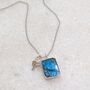 The Duo Labradorite Necklace, Silver, thumbnail 11 of 12