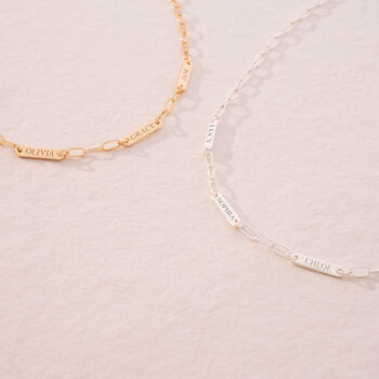 Statement Bar And Chain Necklace, 4 of 12