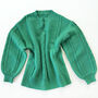 Bergen Cable Knit Jumper Green, thumbnail 1 of 6