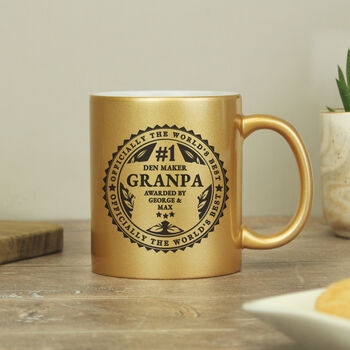 Personalised Officially The Worlds Best Gold Mug, 3 of 8
