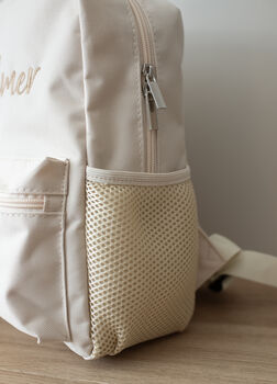 Personalised Kids Mini Cream Backpack, 6 of 6