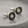 Personalised Silver Vinyl Record Cufflinks, thumbnail 1 of 3