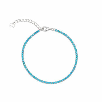 Turquoise Sterling Silver Tennis Bracelet, 8 of 8