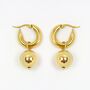 Cormac Chunky Hoops And Hollow Ball Earrings, thumbnail 4 of 5