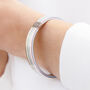 Luxury Rainbow Bracelet With Enamel Pastel Stripes, thumbnail 4 of 7