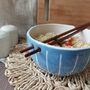Handmade Blue Stripes Noodle Bowl, thumbnail 2 of 11