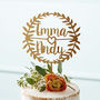 Personalised Laurel Couples Cake Topper, thumbnail 1 of 7