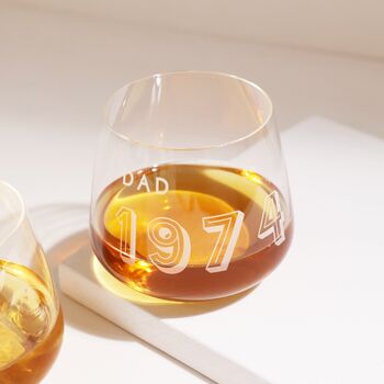Personalised Name And Year Whisky Glass, 4 of 4