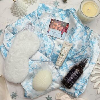 Luxury Christmas Pamper Gift For Her – Pyjamas, Candle, Eye Mask And Self Care Treats, 2 of 12