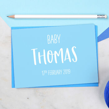 Personalised Baby Boy Card, 2 of 3