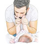 First Fathers Day Dad And Baby Portrait, thumbnail 5 of 6