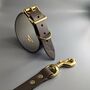 Grey Leather Whippet Collar And Matching Lead Set, thumbnail 1 of 8